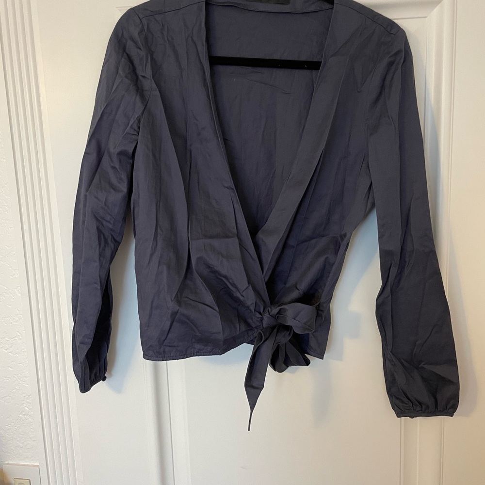Women's Blue Wrap Jacket